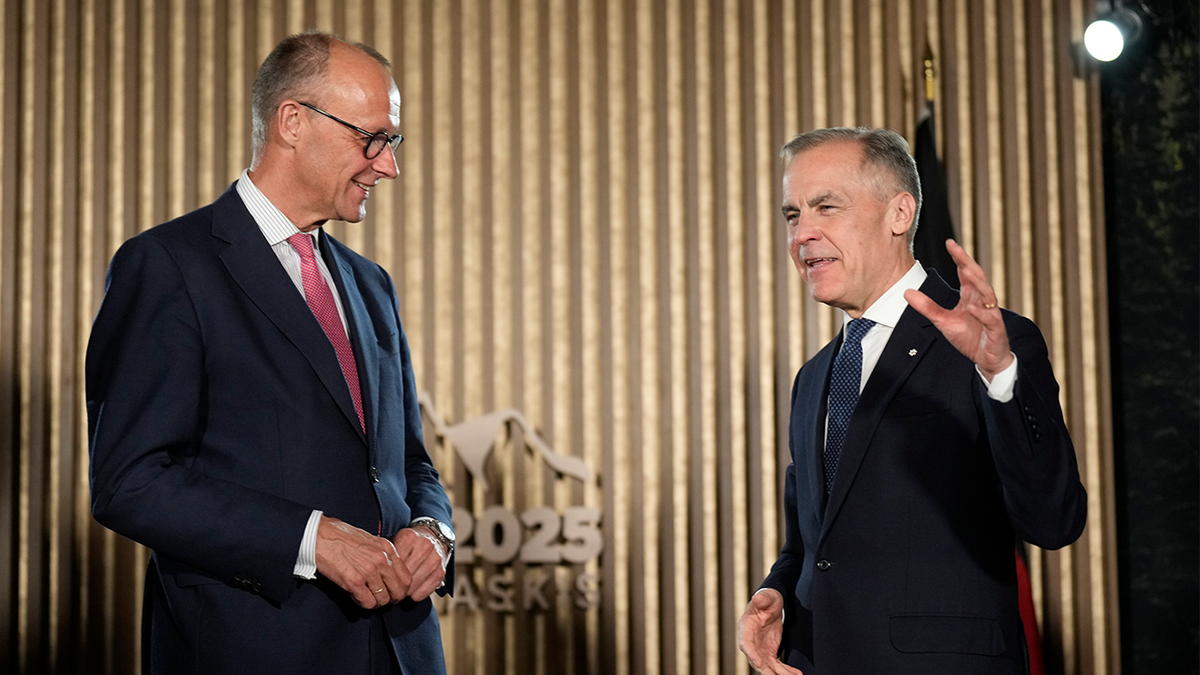 Canadian Prime Minister Mark Carney meets German Prime Minister Friedrich Merz