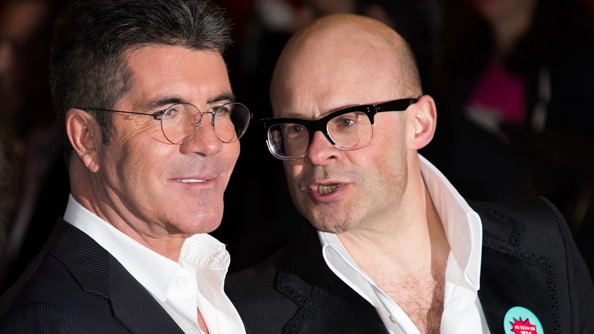 Comedian Harry Hill and Simon Cowell