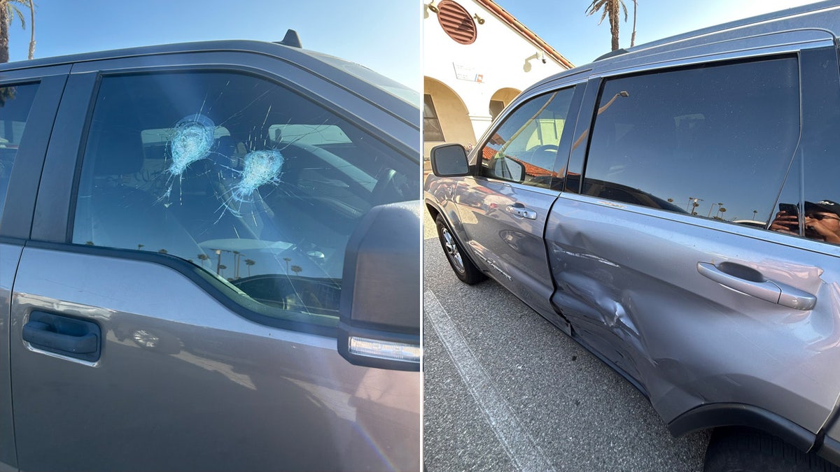 Damaged truck