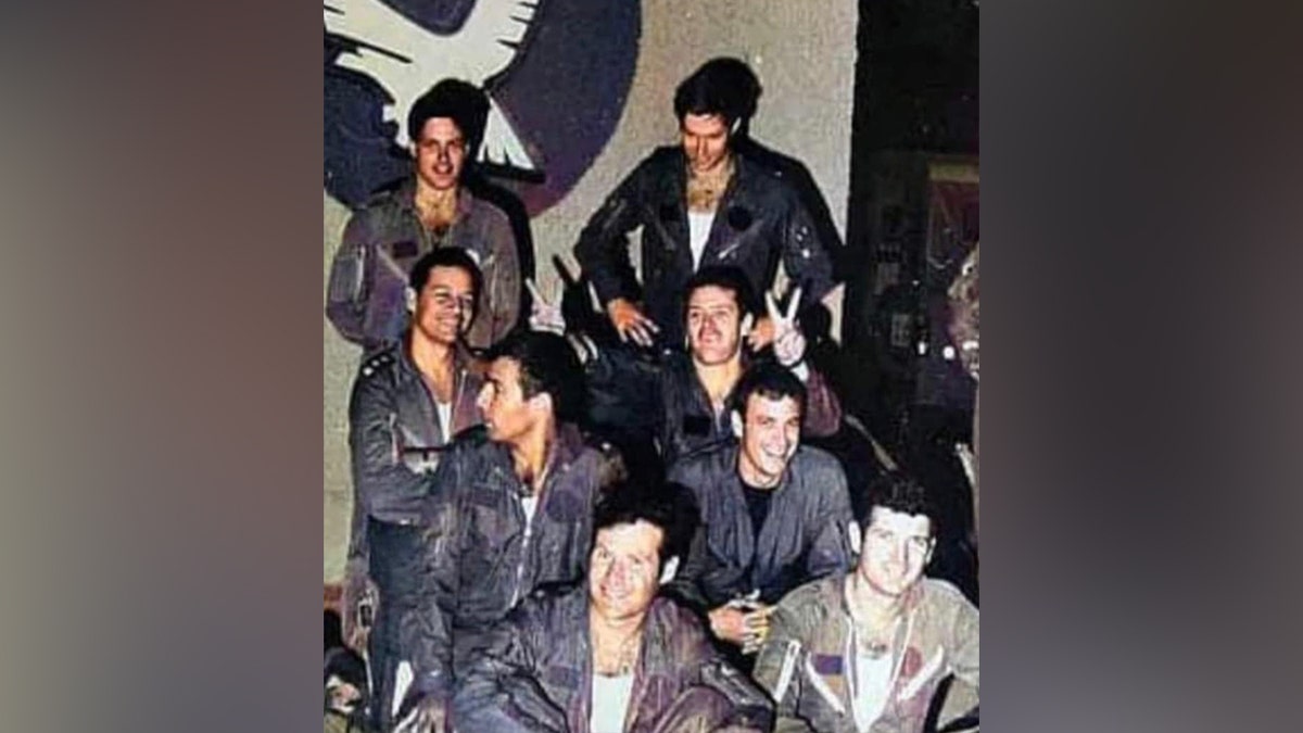 Amos Yadlin in photo with other pilots