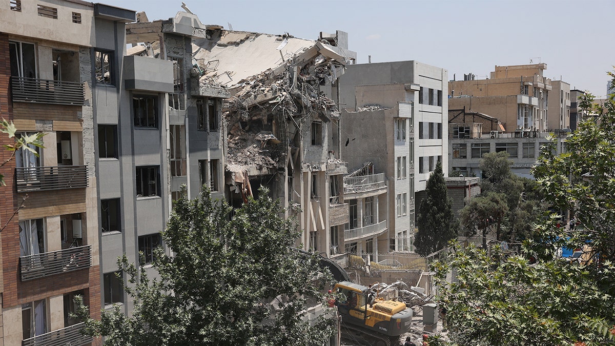 Aftermath of an Israeli strike on Iran