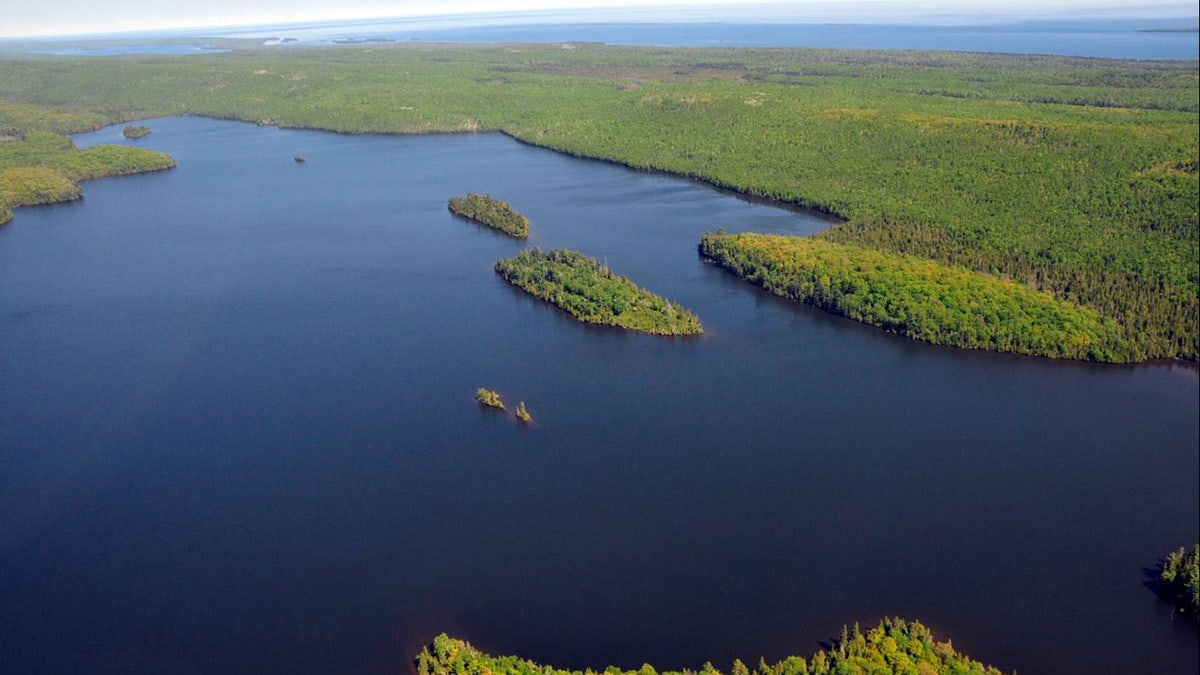 aerial view of Isle Royale National Park