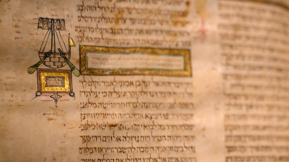 Rare Shem Tov Bible returns to Israel after selling for nearly $7 million at auction 3 Close-up of Hebrew text in bible