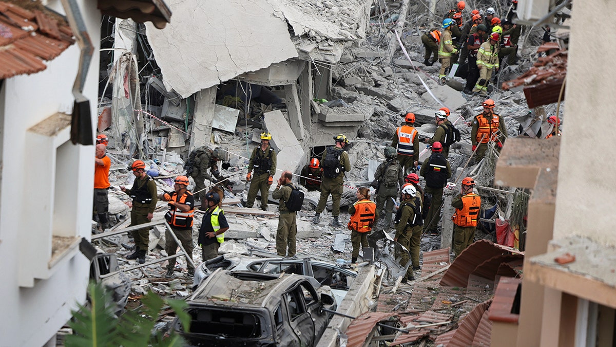 The rescuers have dispersed among the rubble