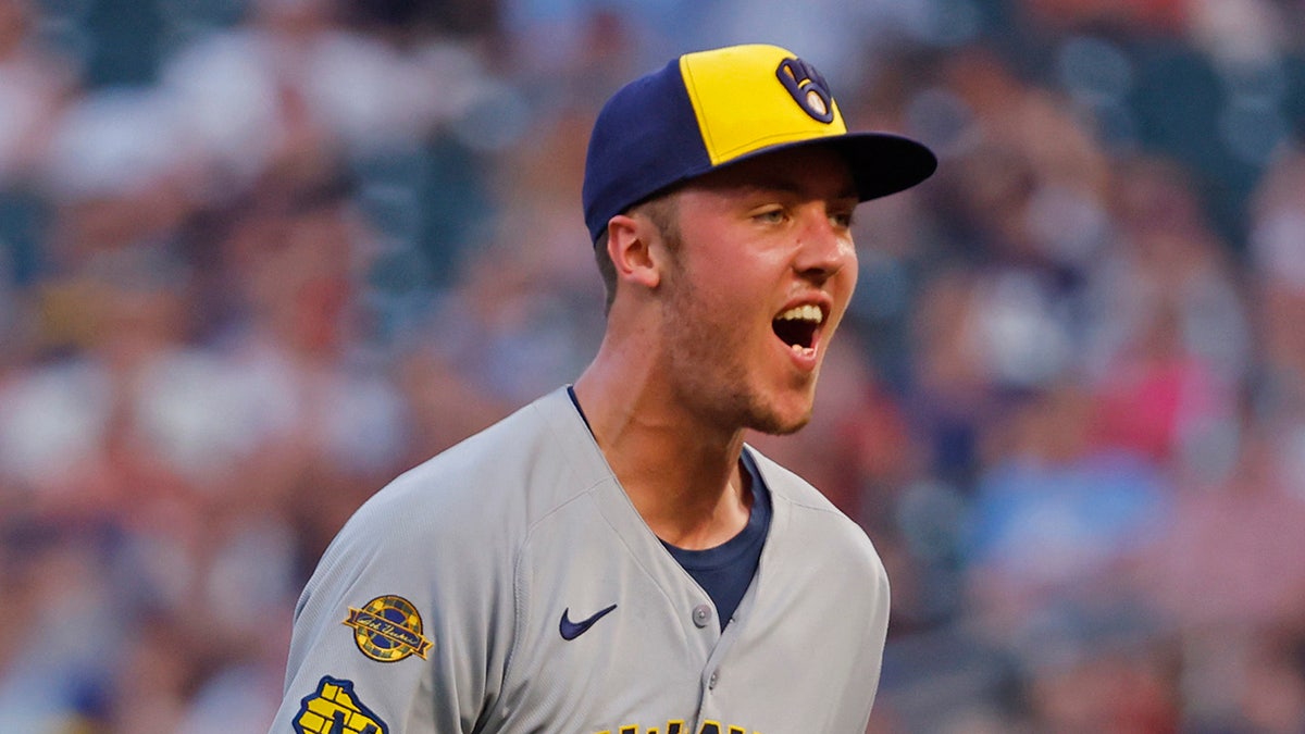 Jacob Misiorowski celebrates