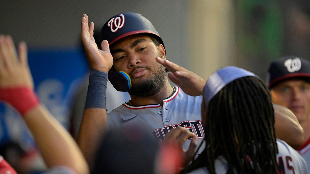 James Wood in the dugout