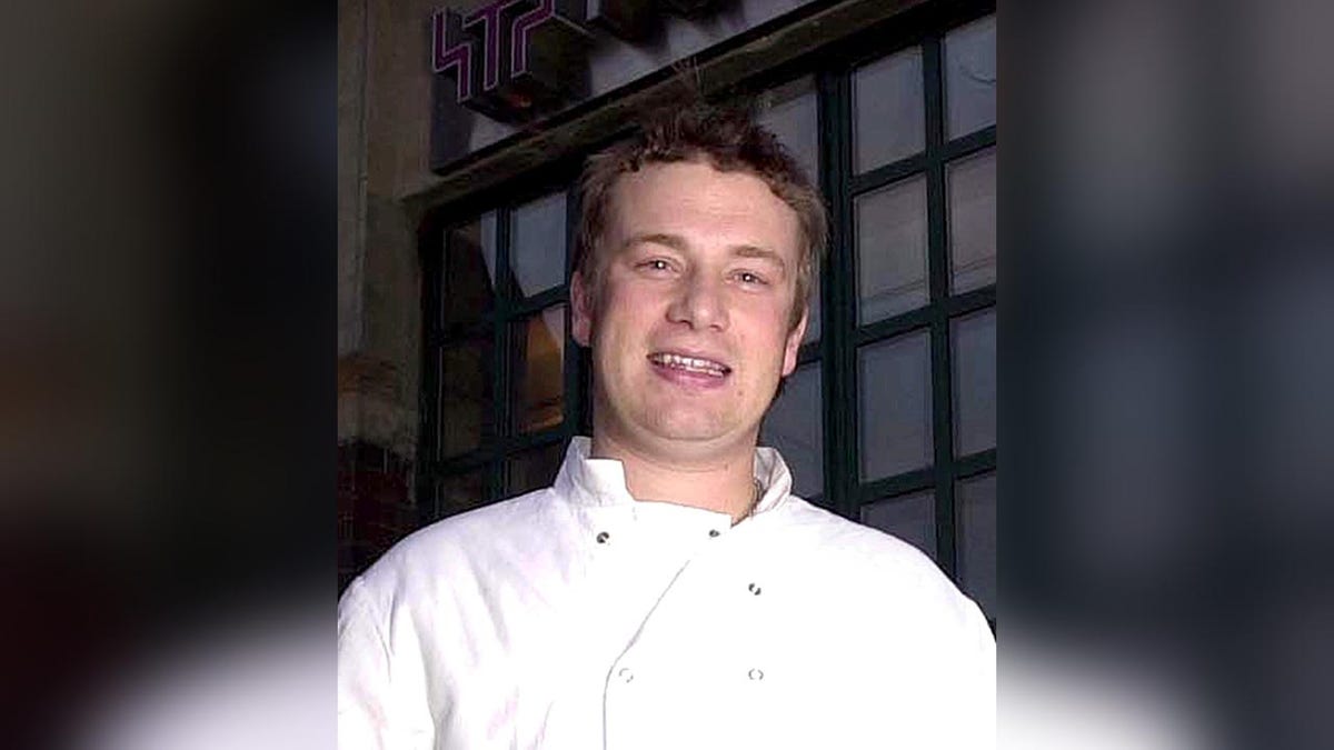 A photo of Jamie Oliver in his chef's whites