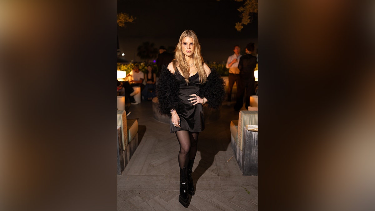 Jessica Simpson in a little black dress