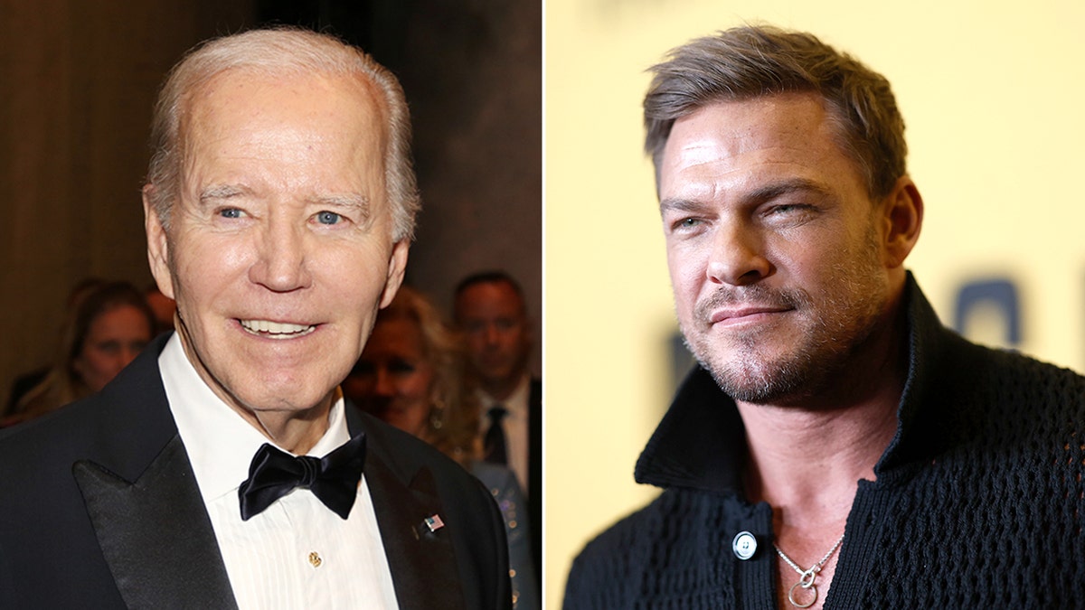 Former President Biden and Alan Ritchson