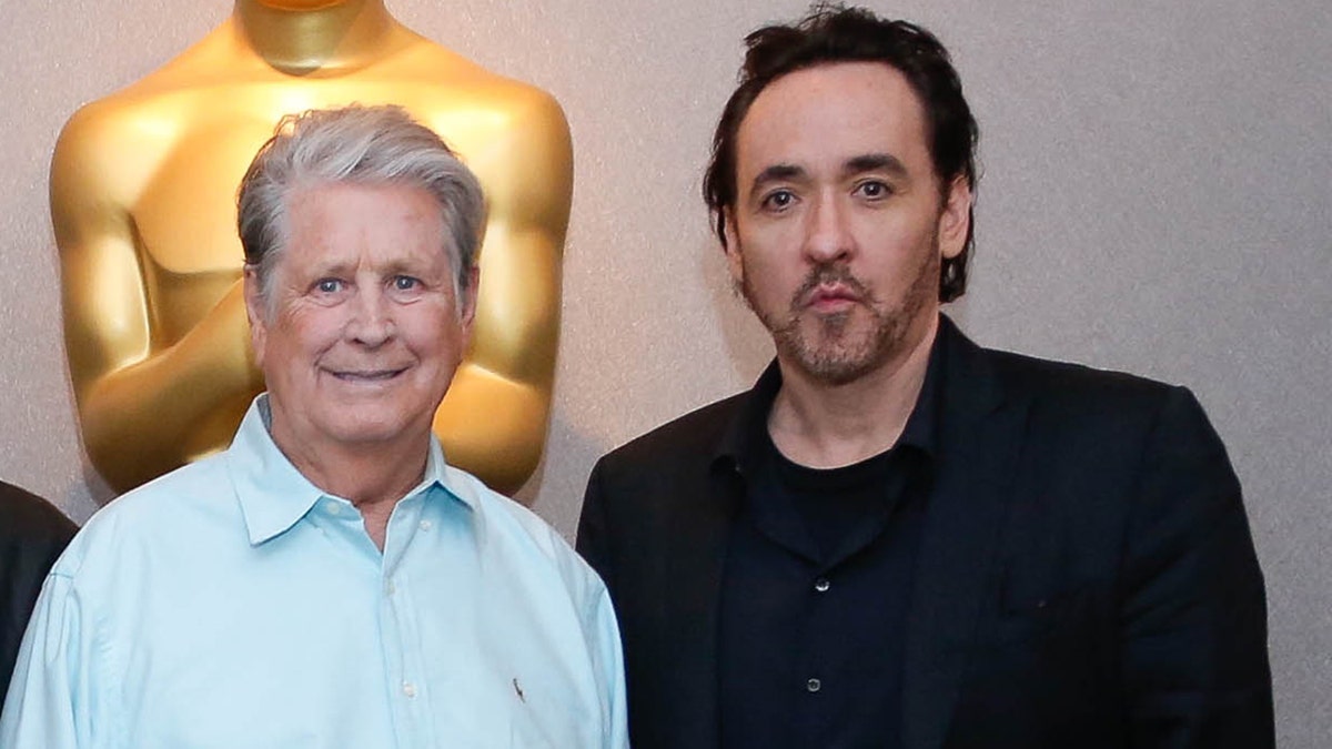 Brian Wilson and John Cusack at a screening for "Love & Mercy."