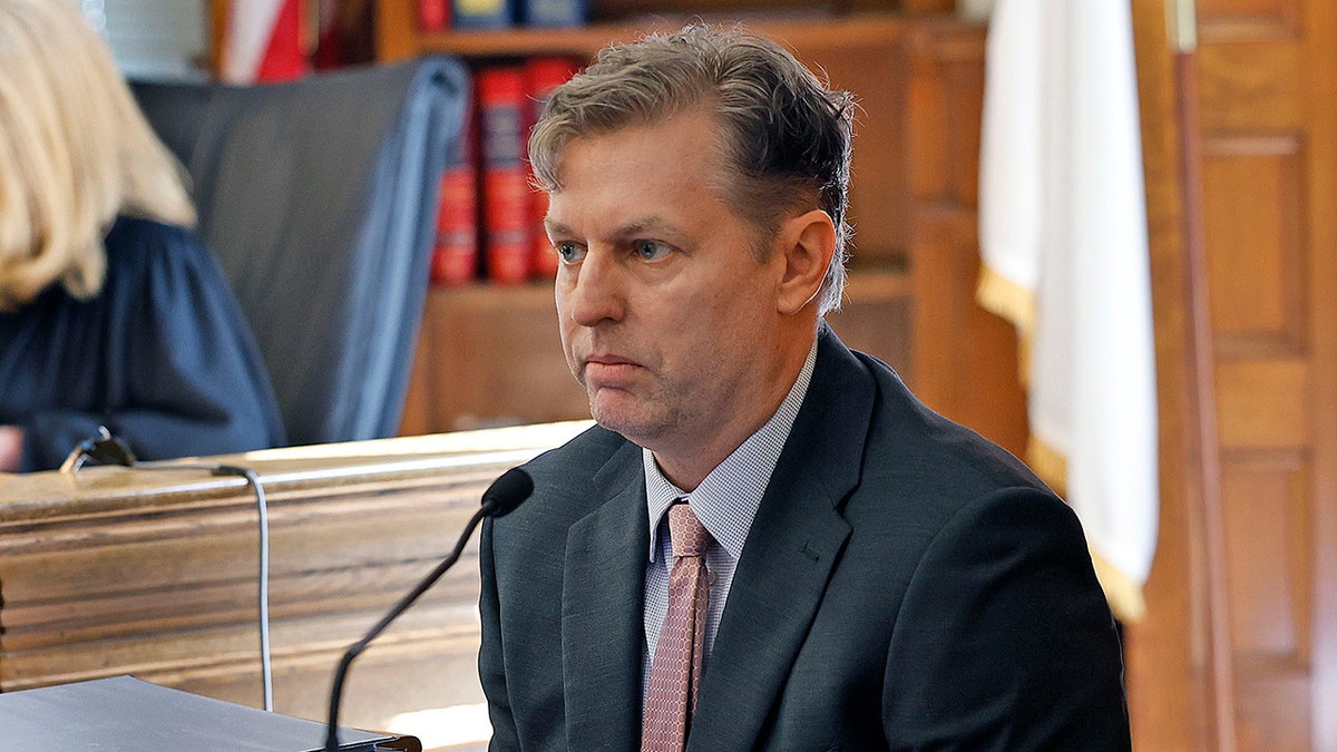 Witness on the stand in court