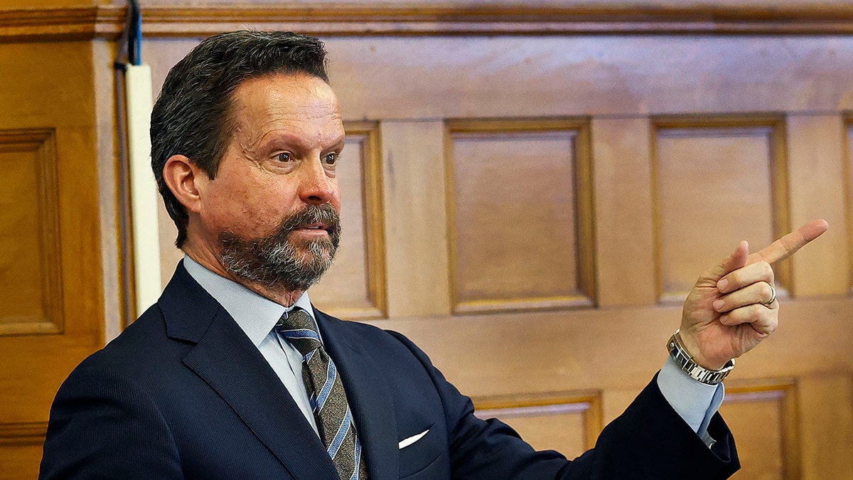 Lawyer Alan Jackson inside court.