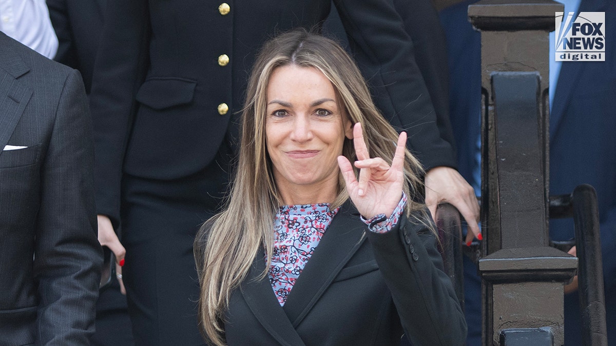 Karen Read exits court.