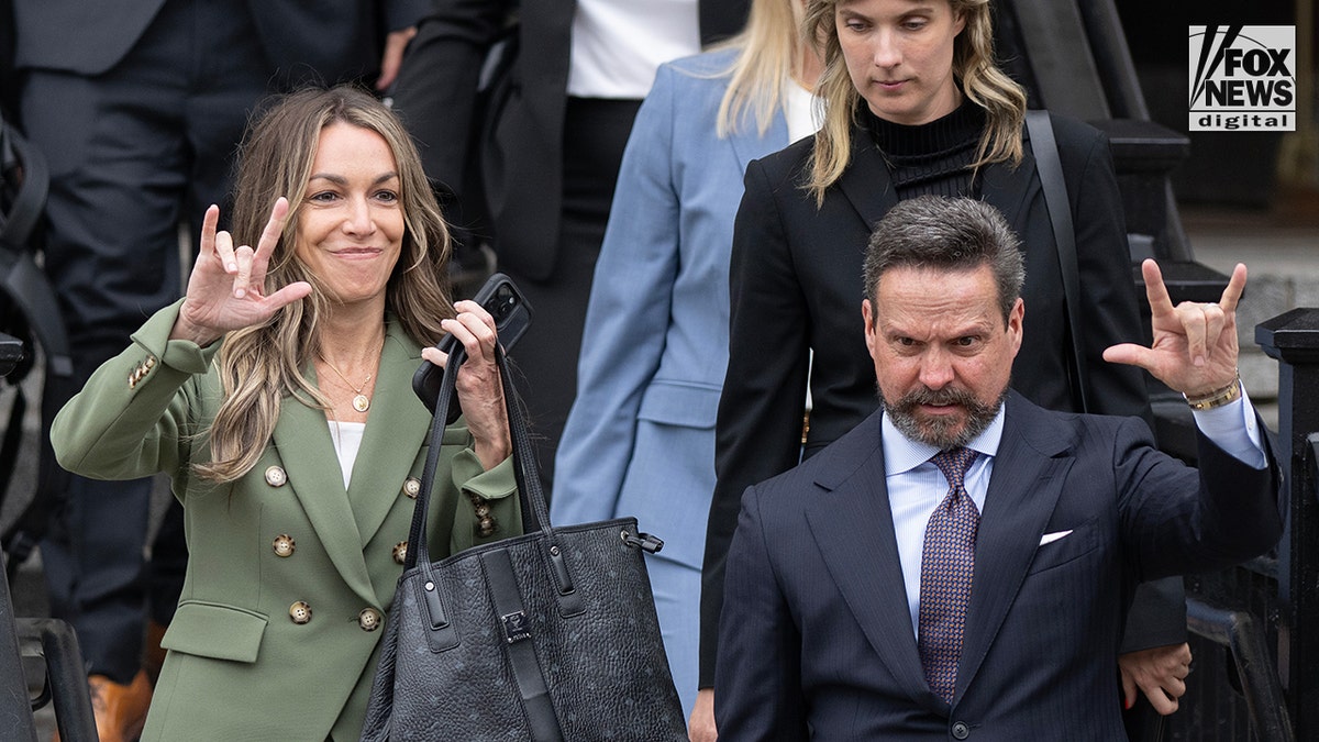 Karen Read exits court.