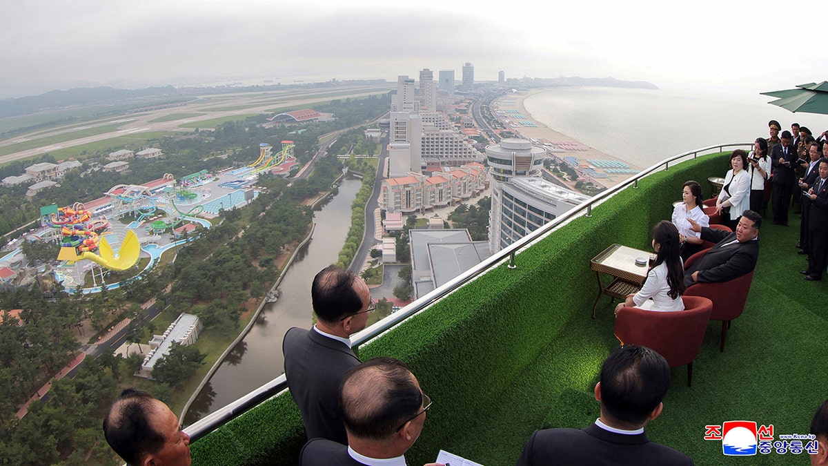 North Korean leader Kim Jong Un enjoys view of Wonsan-Kalma resort.