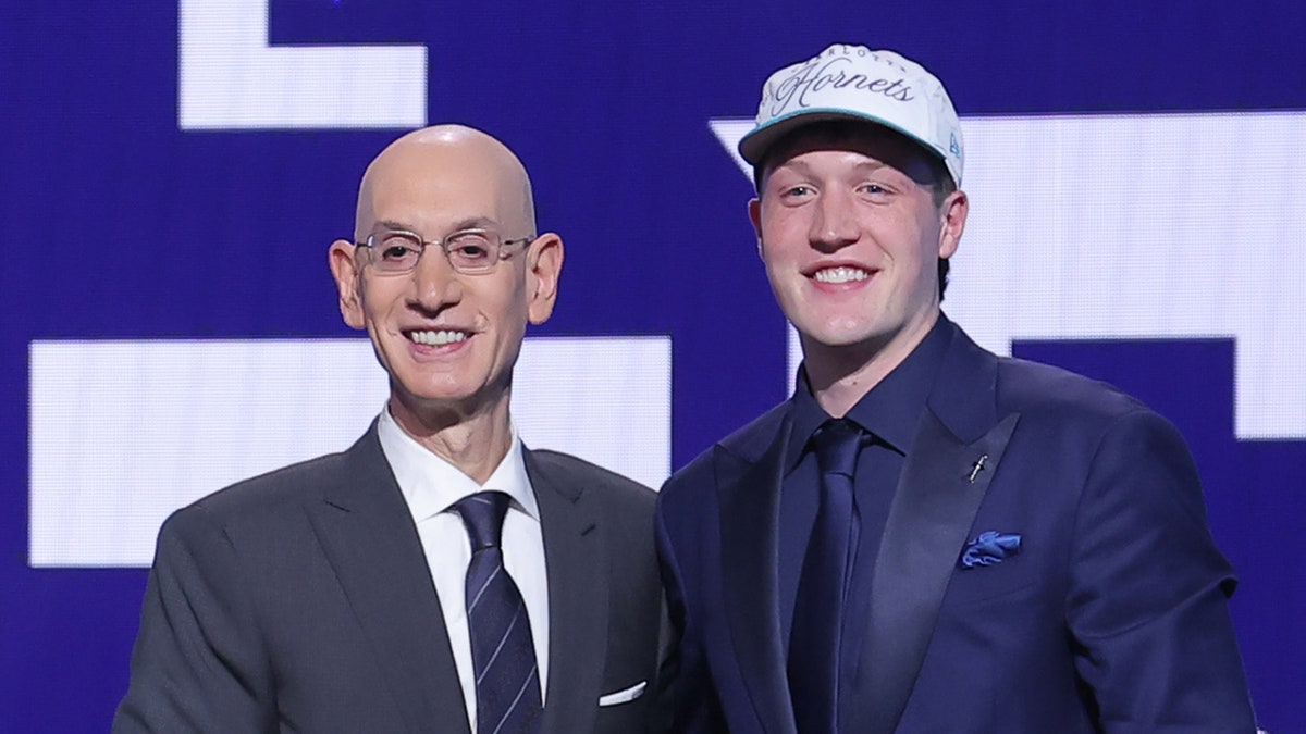 Kon Knueppel and Adam Silver