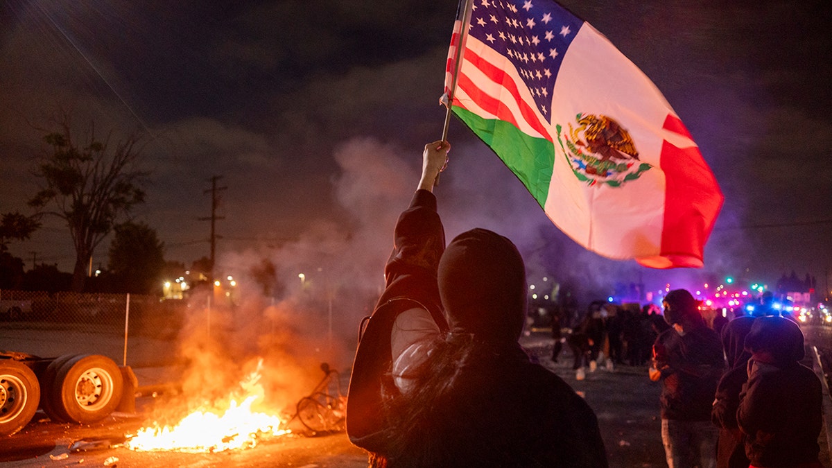 The riots in Los Angeles when the National Guard was deployed.