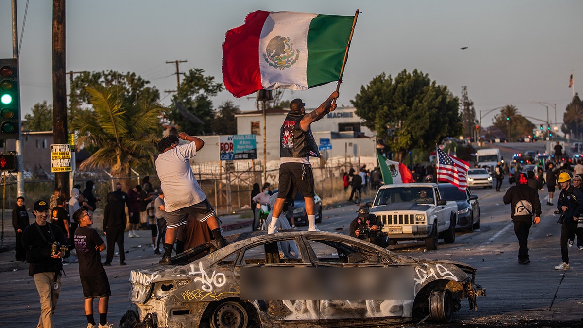 Rioters cause havoc in Los Angeles as they rail against the US Government