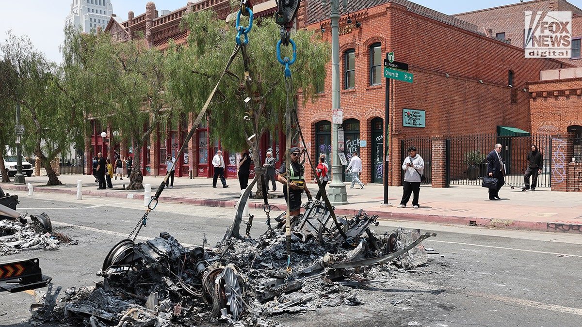 Cars destroyed as riotors set them ablaze in anti-ICE mayhem
