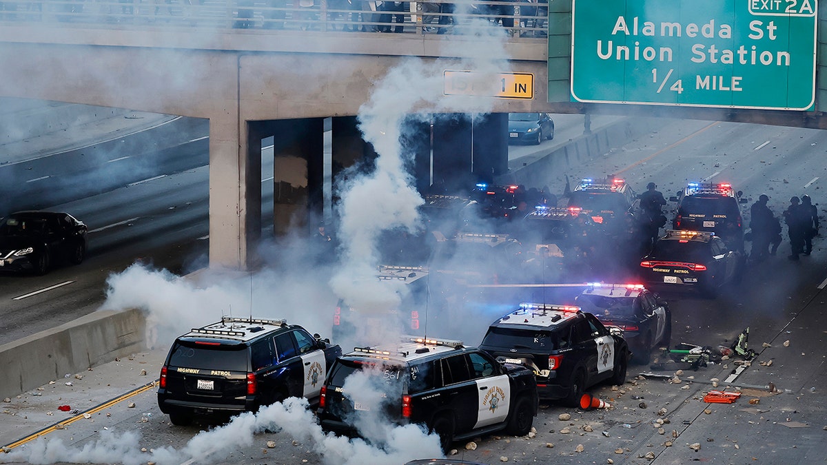 California Highway Patrol during the anti-ICE protests in Los Angeles