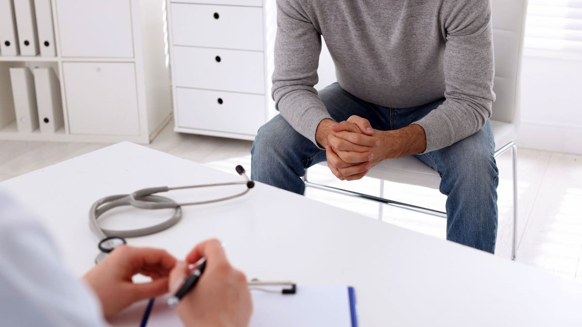 Man at doctor's appointment