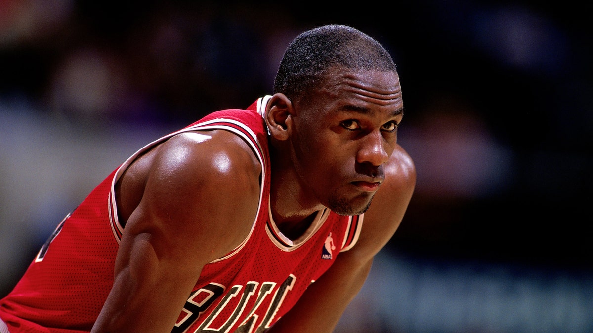 Michael Jordan on the basketball court
