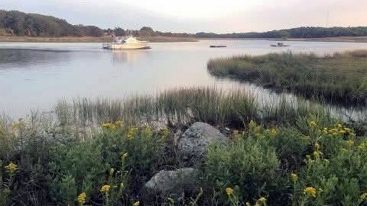 Water and boat during sunset