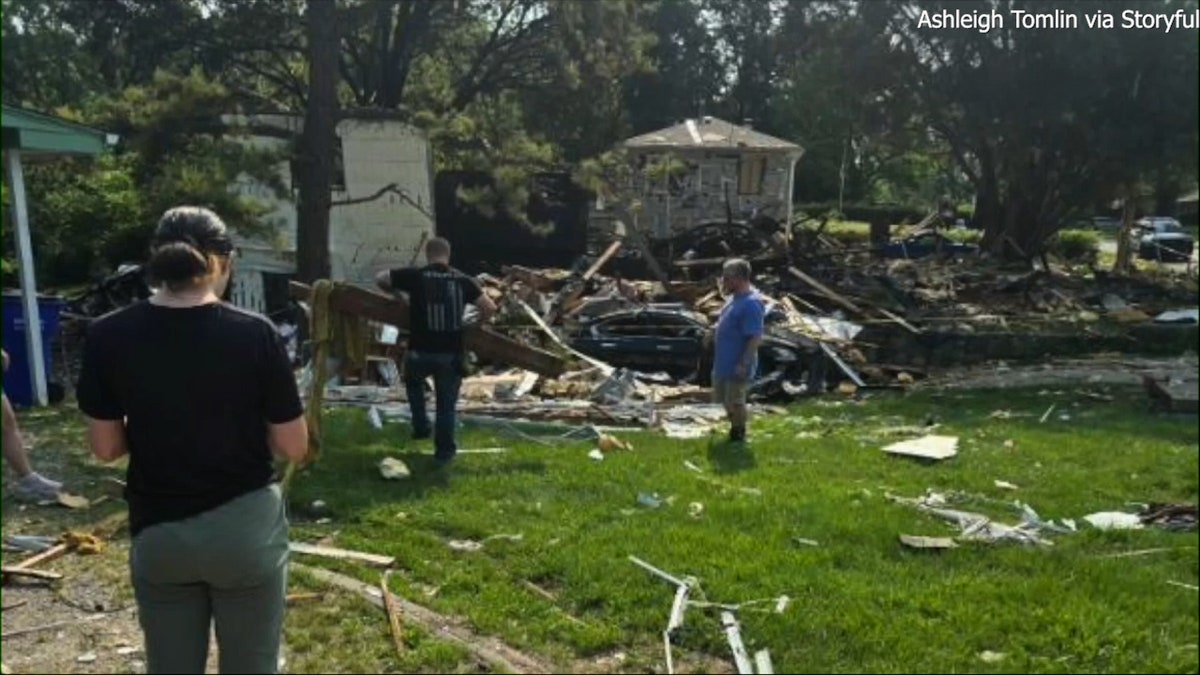 scene after home explodes