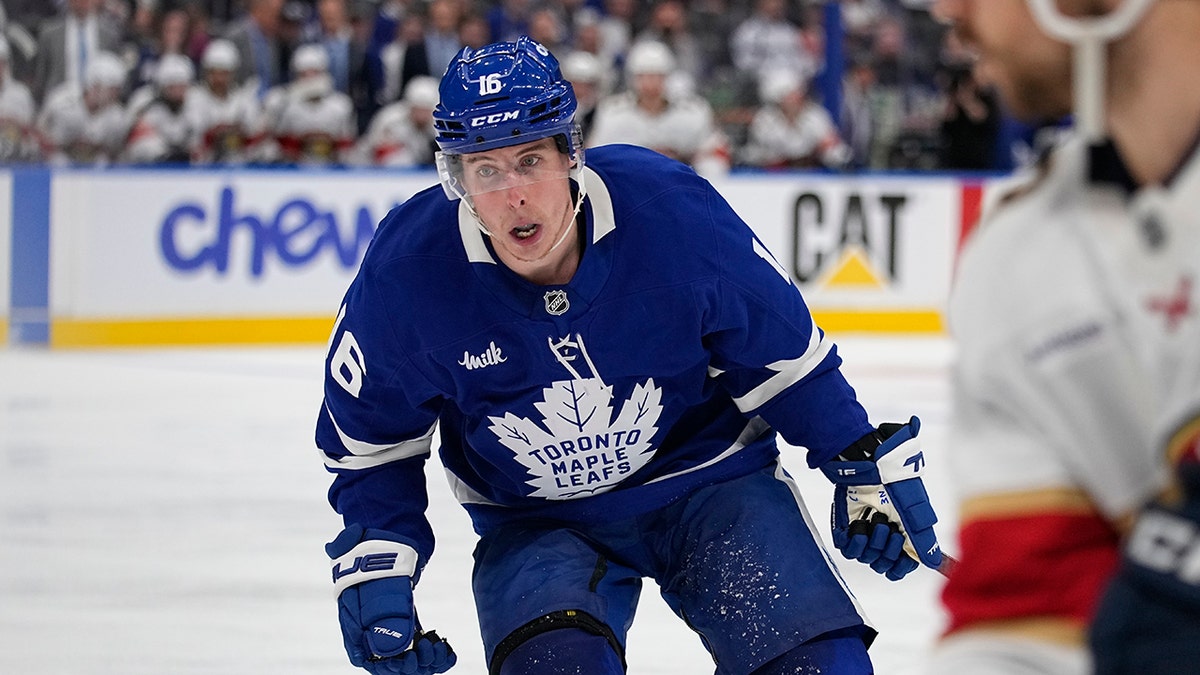 Mitch Marner celebrates goal