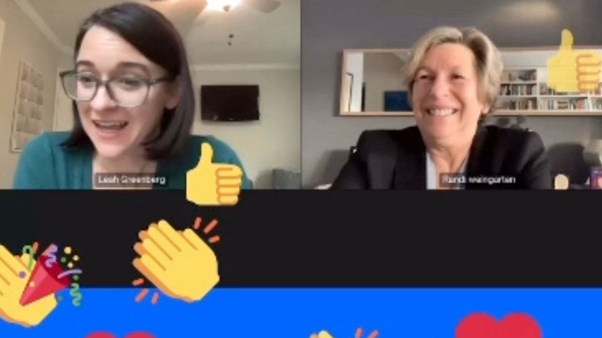 Leah Greenberg, founder of founder of political nonprofit, Indivisible, and United Federation of Teachers President Randi Weingarten are among the leaders of Saturday's "NoKings" protests.
