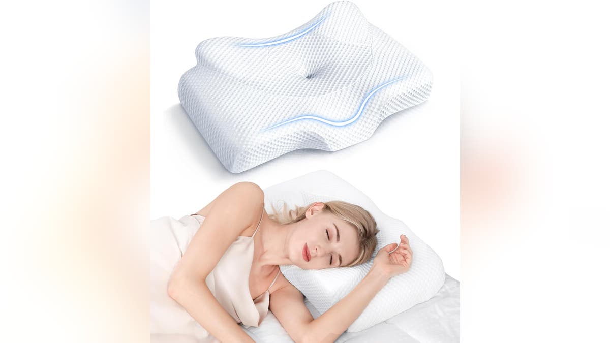 Say good riddance to neck pain with this pillow.
