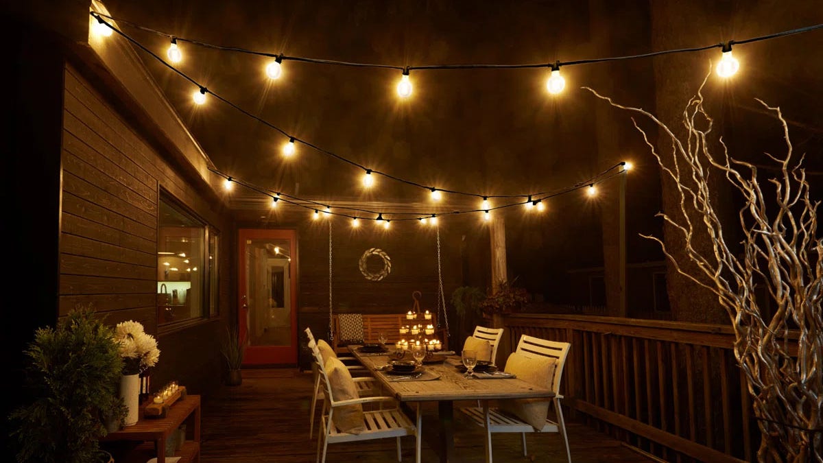 Light up the night with these bulb string lights.
