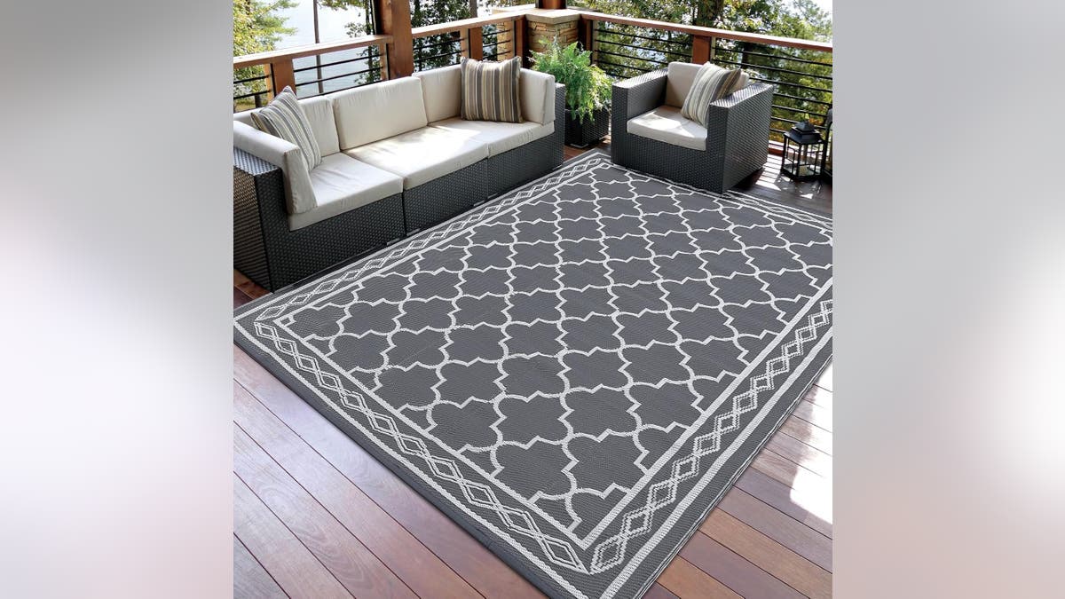 Transform your patio space with a new rug.