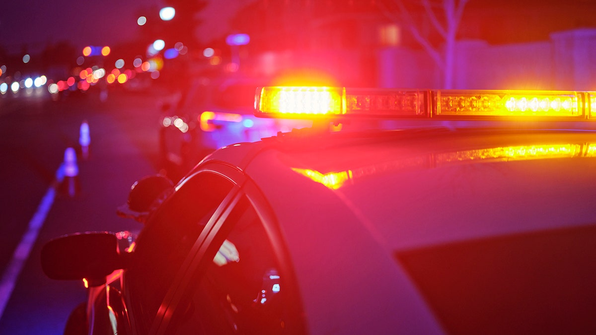 Red police lights