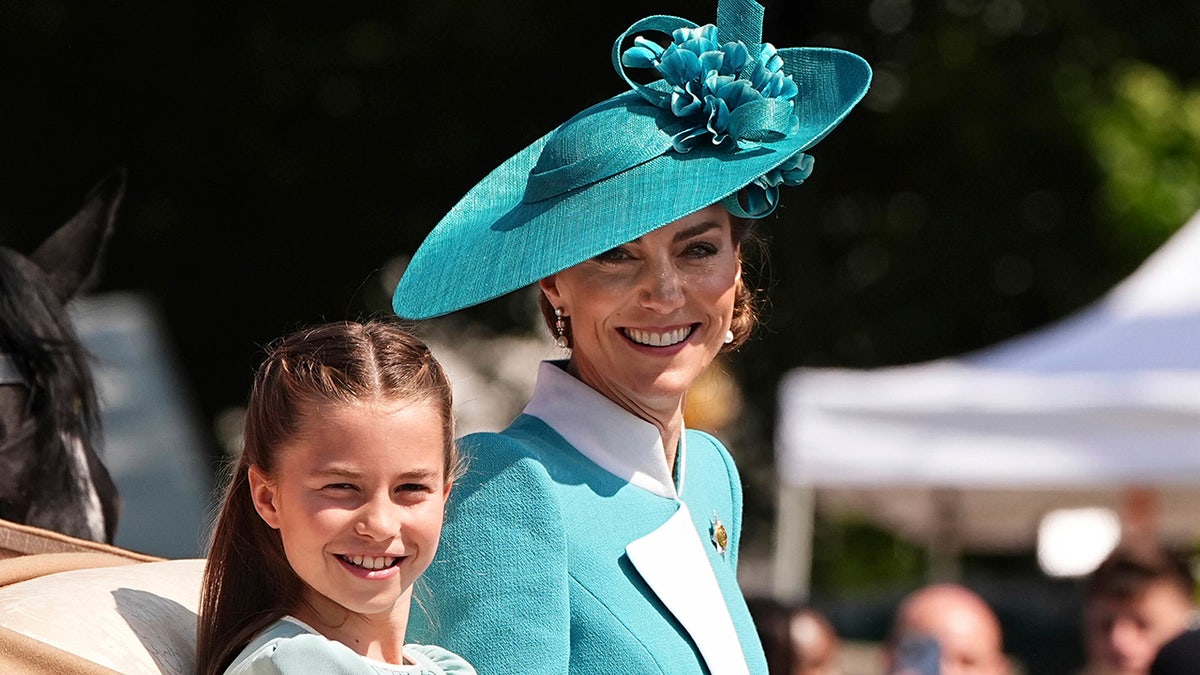 Princess Charlotte and Kate Middleton at Trooping the Colour