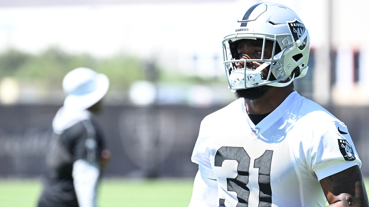 Raheem Mostert at Raiders camp