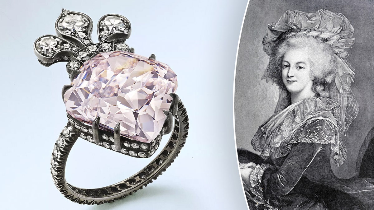 rare pinkish diamond marie antoinette