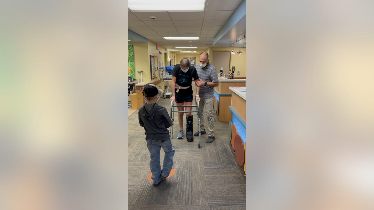 Saige Scheel in rehab hospital