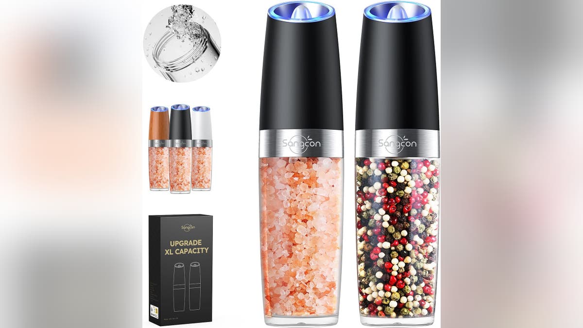 This grinder features an LED light and smart tech that activates it.