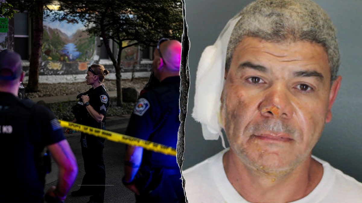 police with police tape;