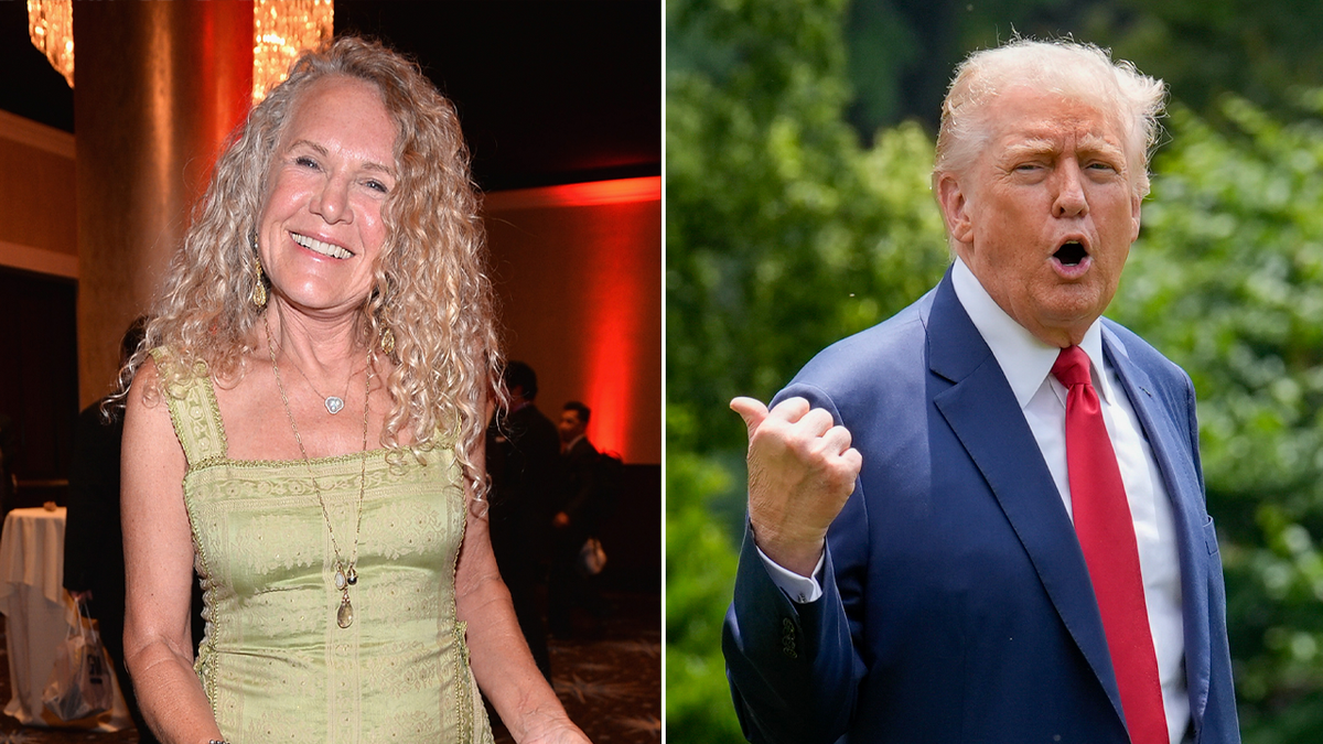Photos showing Christy Walton and Trump