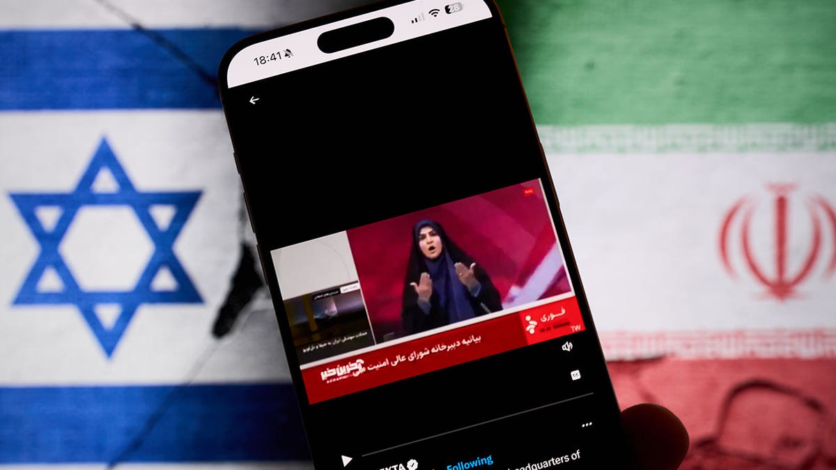 A missile struck the Islamic Republic of Iran News Network (IRINN) during a live broadcast showing destruction of the studio and the reporter escaping to safety.