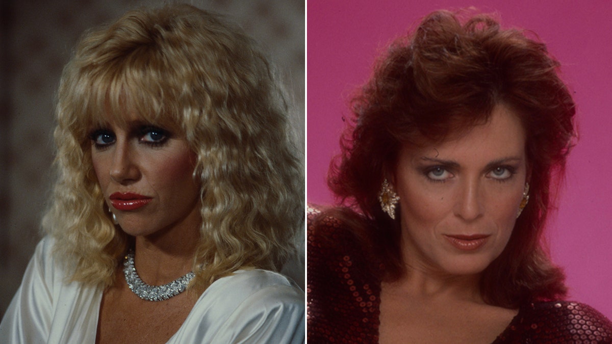 Split of Suzanne Somers and Joanna Cassidy in "Hollywood Wives."