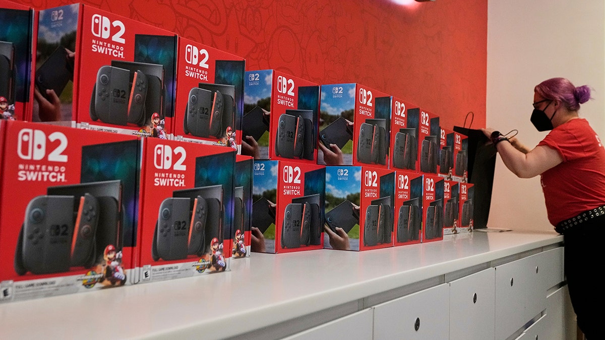 Nintendo Switch 2s on display in NYC