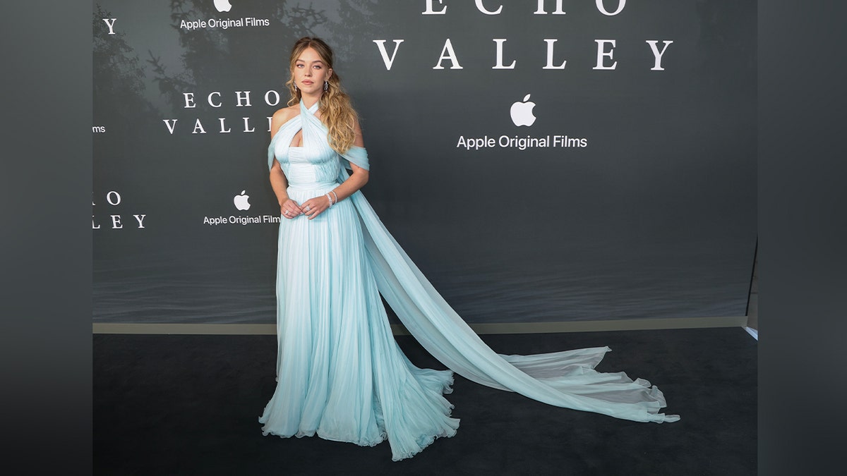 Sydney Suene in a blue dress in the first show of Echo Valley