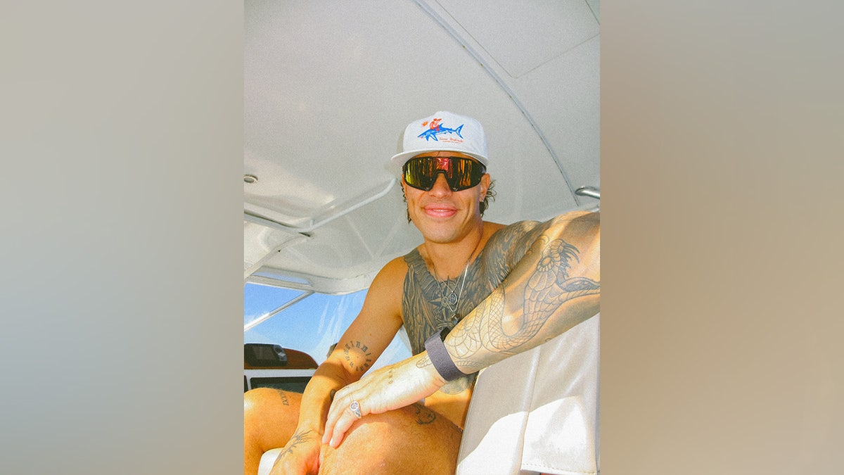 Tanner Mansell wearing sunglasses