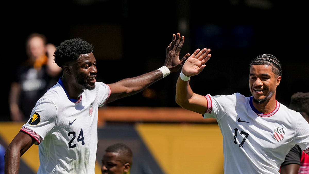Malik Tillman celebrates the goal