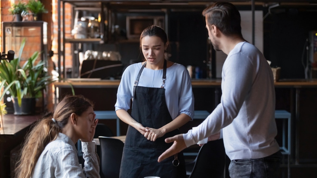 Customers yelling at waitress