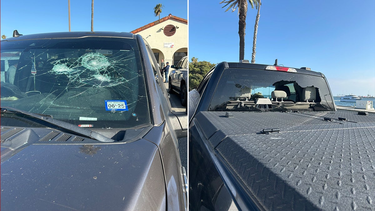 Damaged truck