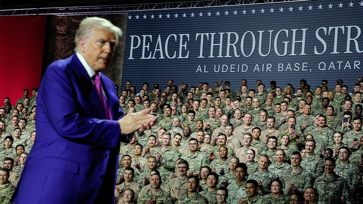Trump at Al Udeid Air Force Base in Qatar